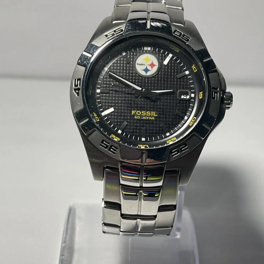 Pittsburgh Steelers NFL Stainless-Steel Watch by Fossil NEW (RARE) - Picture 8 of 9